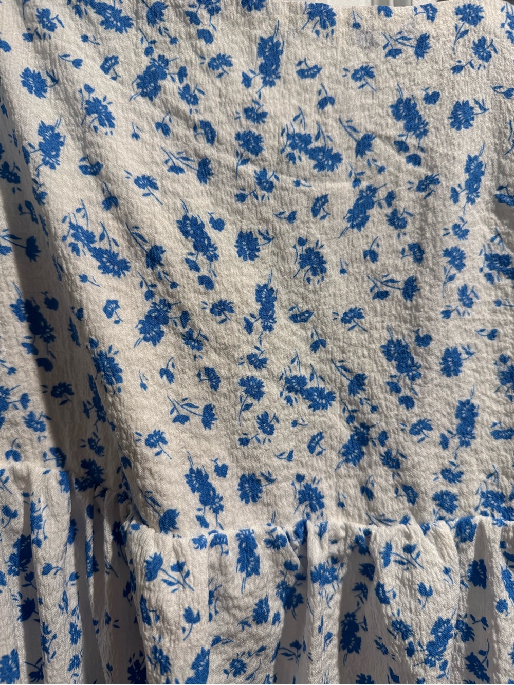 miami White Mini Dress with Blue Floral Print - Picture 3 of 4